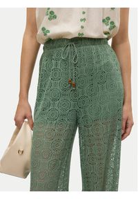 Vero Moda Spodnie materiałowe Maya 10325044 Zielony Wide Leg. Kolor: zielony. Materiał: syntetyk