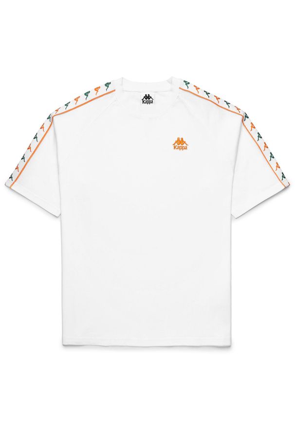 Koszulka Kappa 222 Banda Ninon. Kolor: biały, pomarańczowy, zielony, wielokolorowy, żółty. Sport: fitness