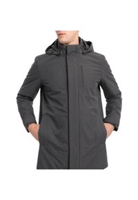 Geox - Kurtka GEOX M KAVEN LONG JKT Szary. Kolor: szary. Materiał: tkanina
