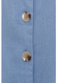 Vero Moda Sukienka mini prosta. Okazja: na co dzień. Kolor: niebieski. Materiał: tkanina, jedwab, materiał, lyocell. Długość rękawa: krótki rękaw. Wzór: gładki. Typ sukienki: proste. Styl: casual. Długość: mini #4