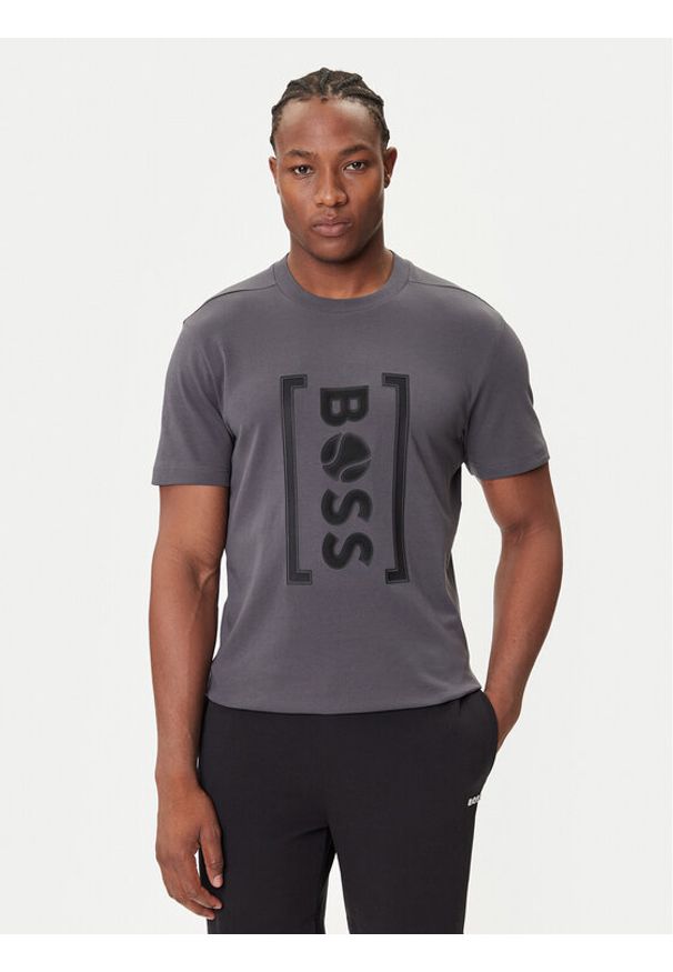 BOSS T-Shirt Iconic TL 50543905 Szary Relaxed Fit. Kolor: szary. Materiał: bawełna