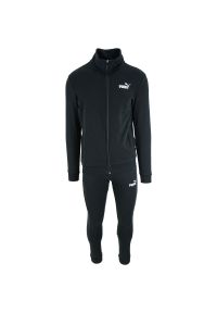 Dres piłkarski męski Puma Clean Sweat Suit. Kolor: czarny, wielokolorowy, biały. Materiał: dresówka. Sport: piłka nożna