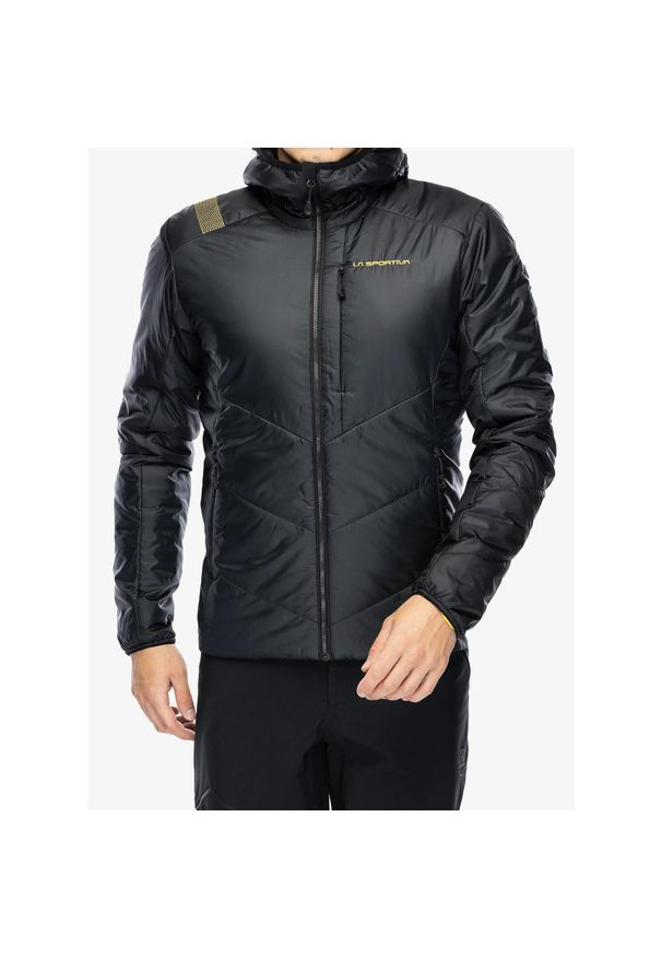 LA SPORTIVA - Kurtka ocieplana męska La Sportiva Mythic Primaloft Jkt. Typ kołnierza: kaptur. Kolor: czarny. Technologia: Primaloft. Sezon: zima. Sport: narciarstwo