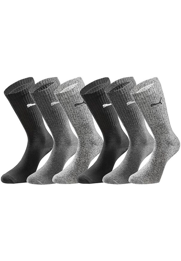 SKARPETY Puma Crew Socks 6-pack, Dla obu płci. Kolor: wielokolorowy. Materiał: materiał, bawełna. Sport: turystyka piesza