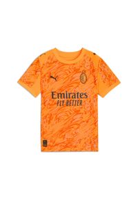 Puma - Młodzieżowa koszulka bramkarska AC Milan 25/26 PUMA. Kolor: żółty, wielokolorowy, pomarańczowy, czarny. Materiał: tkanina