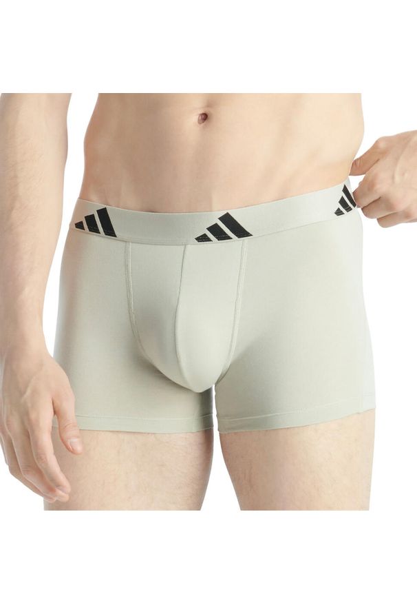 Adidas - Bokserki Active Flex Cotton 6 pak. Kolor: szary. Materiał: bawełna, elastan