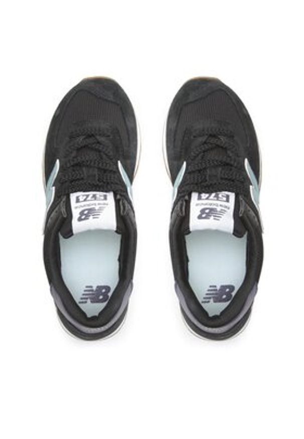 New Balance Sneakersy WL574RA Czarny. Kolor: czarny. Materiał: zamsz, skóra. Model: New Balance 574