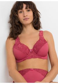 bonprix - Figi maxi (2 pary). Kolor: różowy. Materiał: koronka, poliamid. Wzór: koronka, kwiaty #3