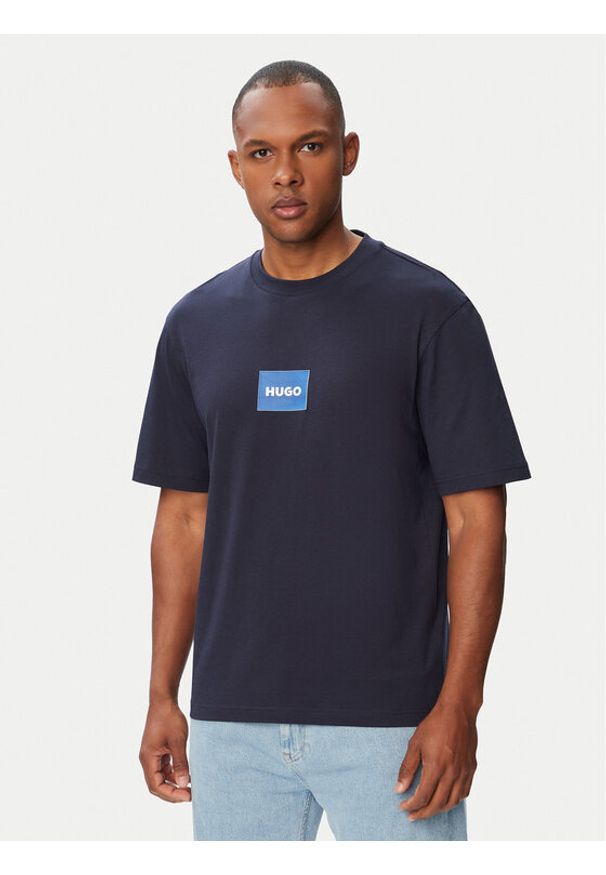 Hugo - HUGO T-Shirt Nayonix 50554382 Granatowy Regular Fit. Kolor: niebieski. Materiał: bawełna