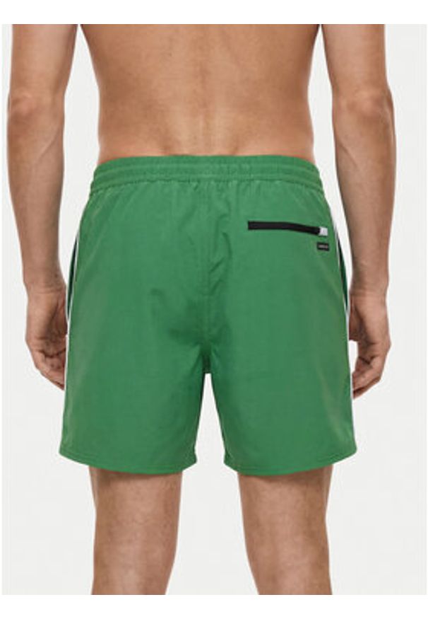 Quiksilver Szorty kąpielowe Stretch Piped Volley 16 EQYJV04211 Zielony Regular Fit. Kolor: zielony. Materiał: syntetyk