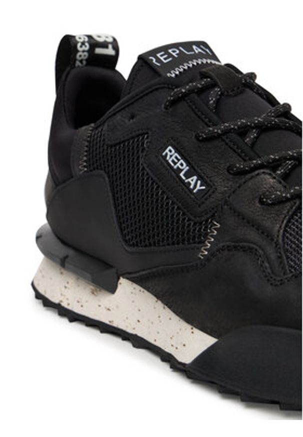 Replay - REPLAY Sneakersy GMS1P.000.C0066L Czarny. Kolor: czarny. Materiał: skóra