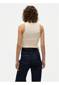 Vero Moda Top Ginny 10300339 Biały Slim Fit. Kolor: biały. Materiał: syntetyk #7