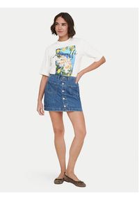 only - ONLY T-Shirt Vega 15375753 Kremowy Regular Fit. Kolor: kremowy. Materiał: bawełna #3