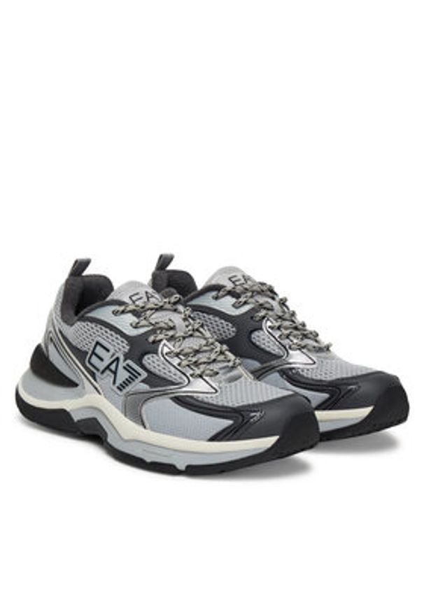 EA7 Emporio Armani Sneakersy X8X249 XK446 MZ222 Szary. Kolor: szary. Materiał: materiał