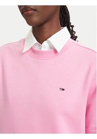 Tommy Jeans Bluza Flag DW0DW19959 Różowy jasny Regular Fit. Kolor: różowy. Materiał: bawełna #3