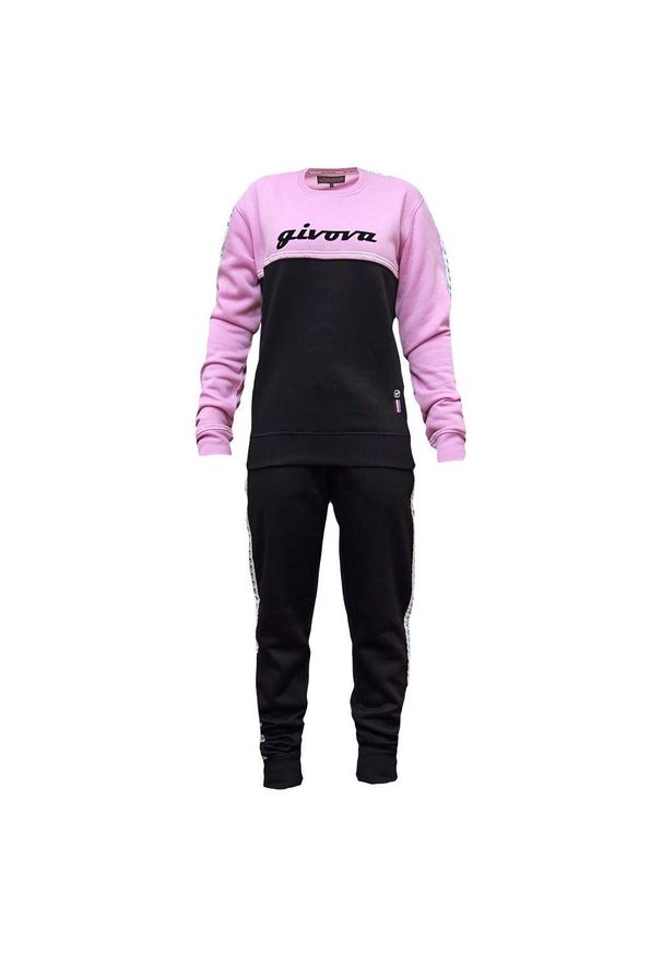 Damski dres Givova z polaru z paskiem, XL. Kolor: wielokolorowy, fioletowy, biały. Materiał: polar, dresówka. Sport: piłka nożna
