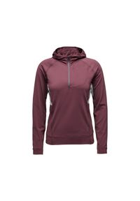 Bluza damska z kapturem Black Diamond Alpenglow Pro. Typ kołnierza: kaptur. Kolor: czerwony, fioletowy, zielony, wielokolorowy. Styl: sportowy. Sport: turystyka piesza