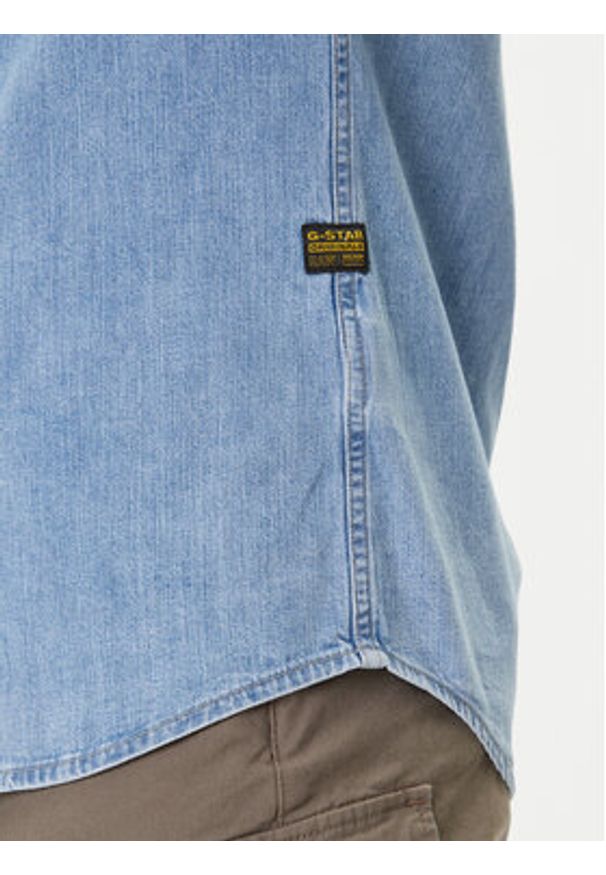 G-Star RAW - G-Star Raw Koszula jeansowa D27681-D252 Błękitny Slim Fit. Kolor: niebieski. Materiał: bawełna