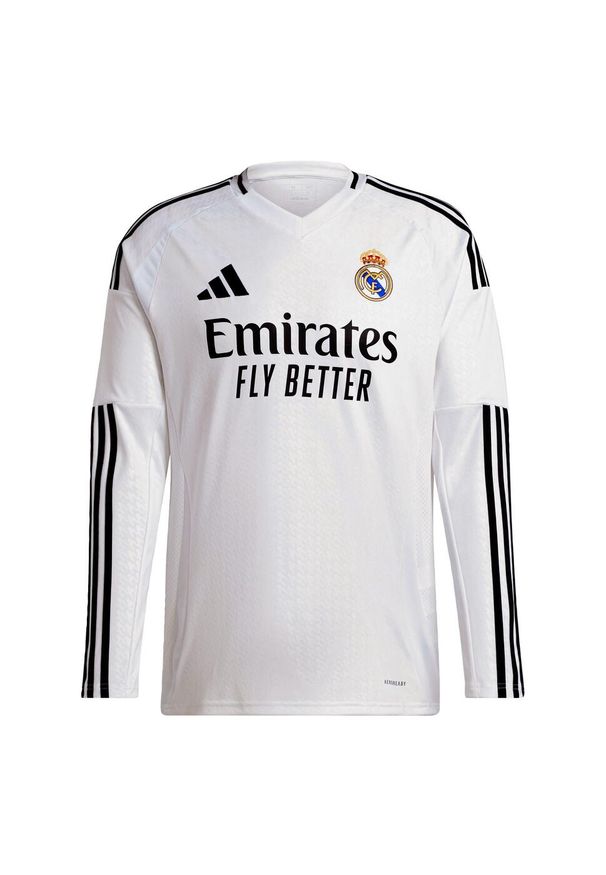 Adidas - Koszulka Real Madrid 24/25 Long Sleeve Home. Kolor: biały. Materiał: materiał. Długość rękawa: długi rękaw. Sport: piłka nożna