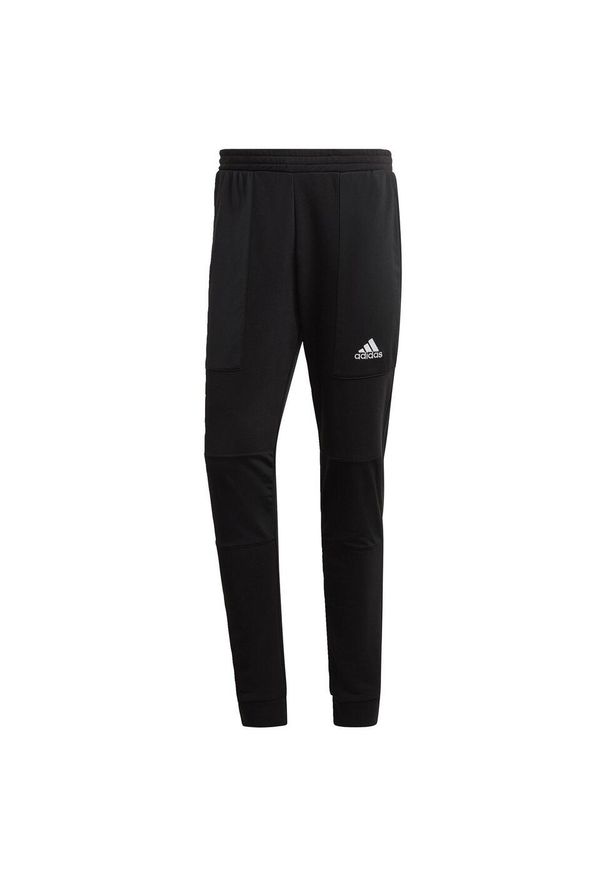 Adidas - Spodnie męskie adidas Essentials BrandLove French Terry. Kolor: biały, wielokolorowy, czarny. Materiał: polar. Sport: bieganie