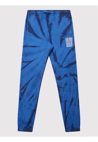 Vans Spodnie dresowe Tie Dye VN00002K Niebieski Regular Fit. Kolor: niebieski. Materiał: bawełna #1
