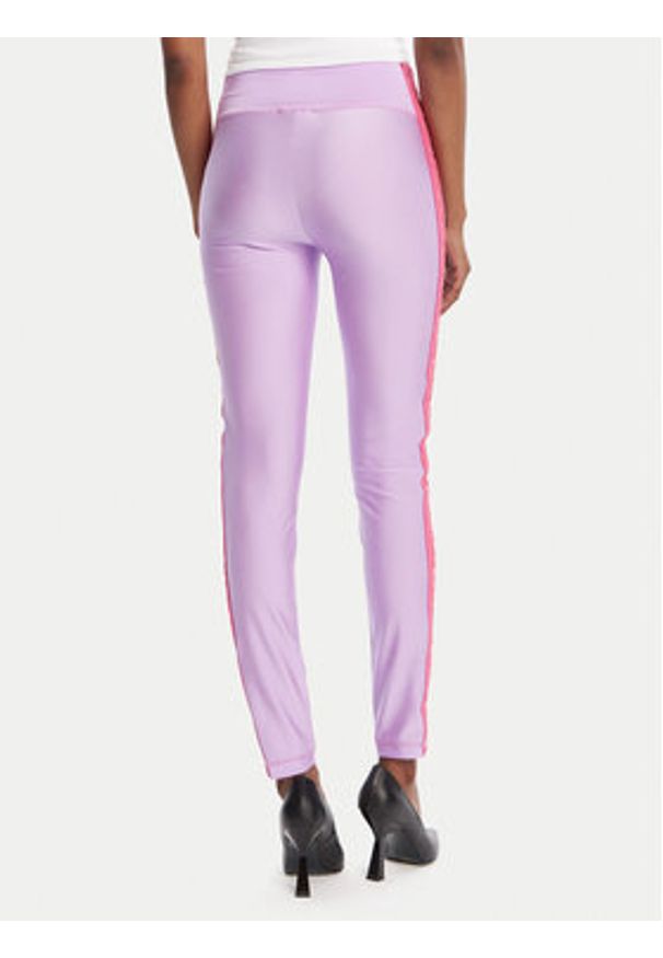Versace Jeans Couture Legginsy 79HAC114 N0008 Fioletowy Slim Fit. Kolor: fioletowy. Materiał: syntetyk