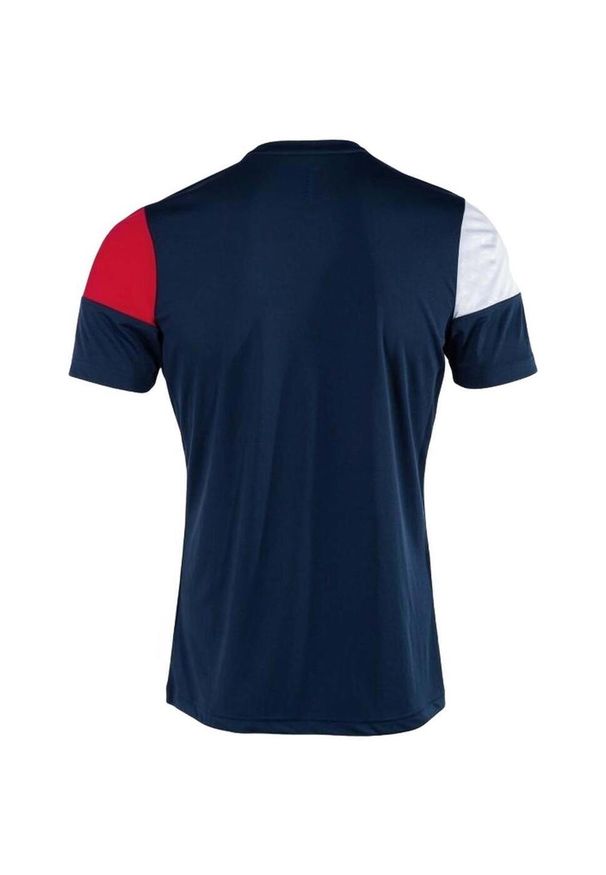 Koszulka Sportowa Joma Crew 2XS - Granatowa/Czerwona. Kolor: wielokolorowy, niebieski, czerwony, różowy. Materiał: materiał. Sport: piłka nożna