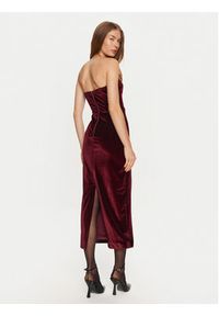 BARDOT Sukienka koktajlowa Camelia 59535DB Bordowy Slim Fit. Kolor: czerwony. Materiał: bawełna, syntetyk. Styl: wizytowy #4