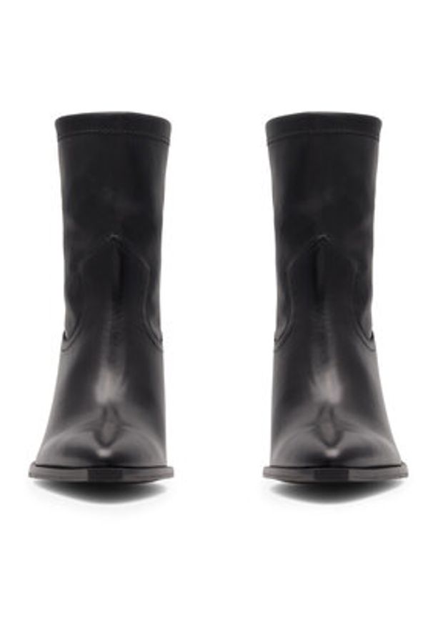 Badura Kowbojki AMADORA-111324 Czarny. Kolor: czarny. Materiał: skóra