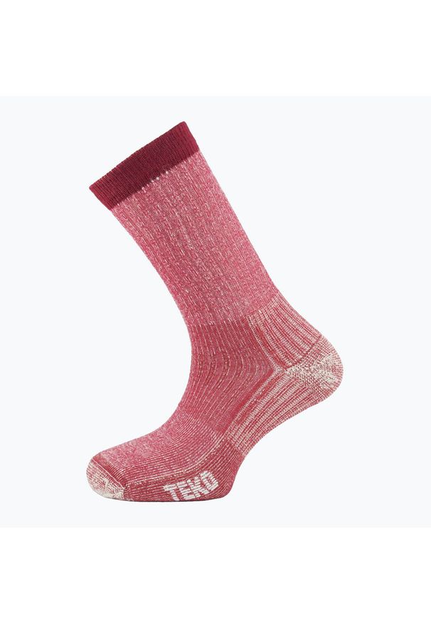 TEKO - Skarpety sportowe z wełny Merino Teko ecoHIKE Light Half Cushion 2.0. Kolor: różowy. Materiał: wełna