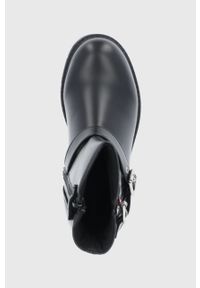 Levi's® - Levi's Botki dziecięce kolor czarny. Okazja: na spotkanie biznesowe. Nosek buta: okrągły. Kolor: czarny. Materiał: włókno, guma. Styl: biznesowy #5