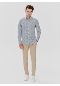Pako Lorente - PAKO LORENTE – Koszula męska w kwiatki długi rękaw. Okazja: na co dzień. Materiał: elastan, bawełna. Długość rękawa: długi rękaw. Długość: długie. Wzór: kwiaty. Styl: casual #9