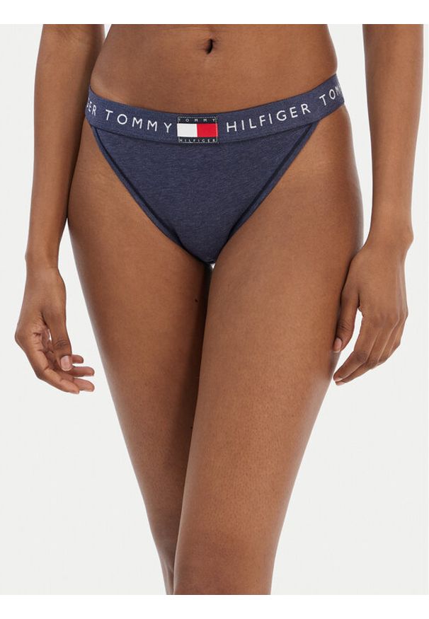 TOMMY HILFIGER - Tommy Hilfiger Stringi UW0UW06095 Granatowy. Kolor: niebieski. Materiał: bawełna