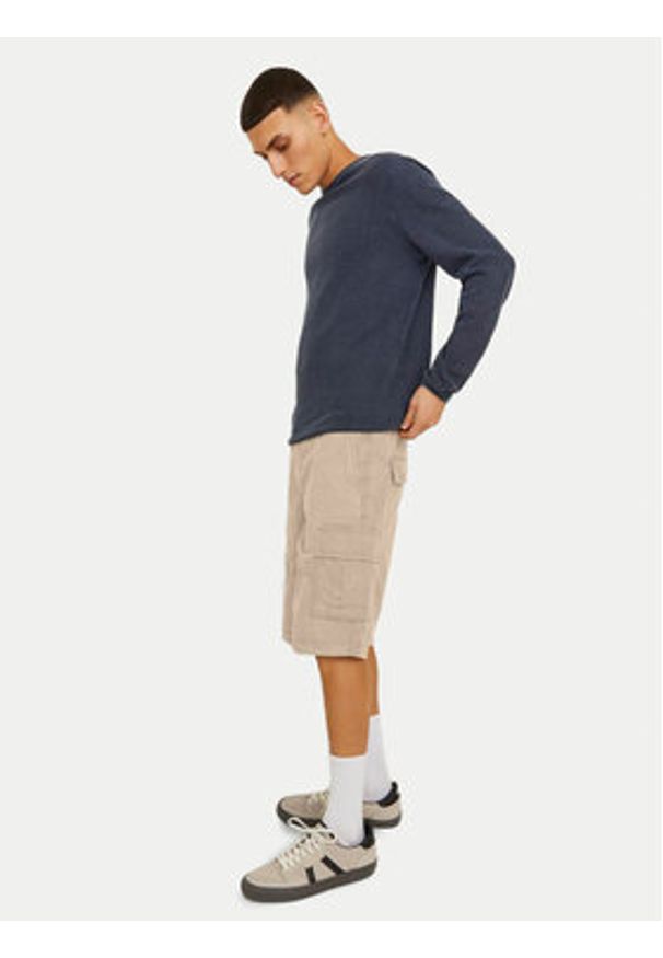 Jack & Jones - Jack&Jones Szorty materiałowe Jpstcole 12253222 Beżowy Loose Fit. Kolor: beżowy. Materiał: bawełna
