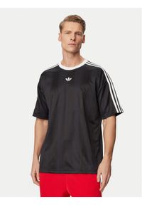 Adidas - adidas T-Shirt adicolor Jacquard KD5830 Czarny Loose Fit. Kolor: czarny. Materiał: syntetyk #1