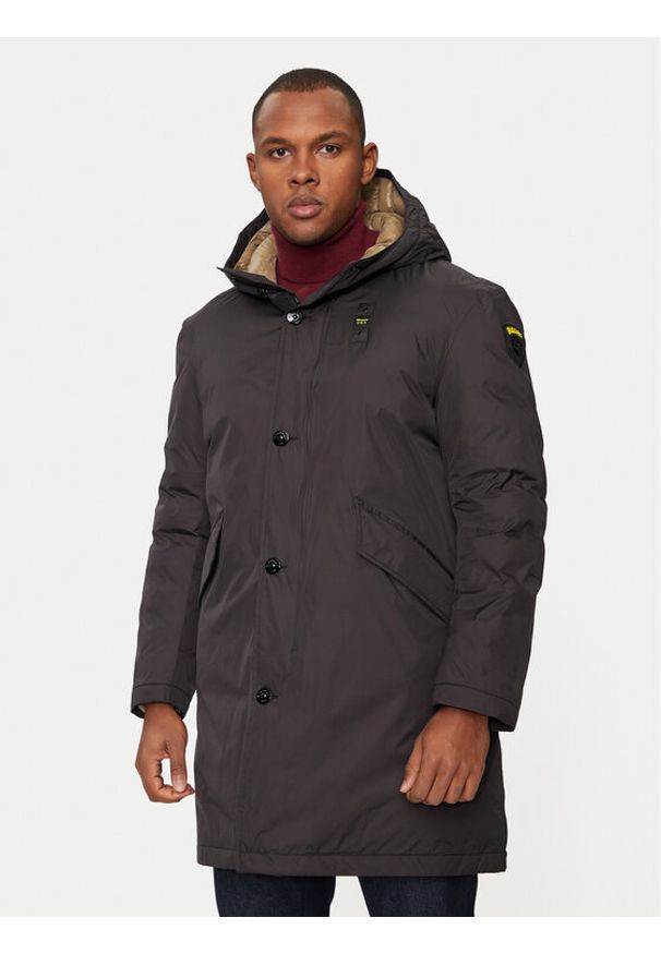 Blauer Parka 24WBLUK11208 Czarny Regular Fit. Kolor: czarny. Materiał: syntetyk