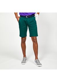 INESIS - Spodenki do golfa chino męskie Inesis MW500. Kolor: zielony. Materiał: bawełna, materiał, poliester, elastan. Sport: golf