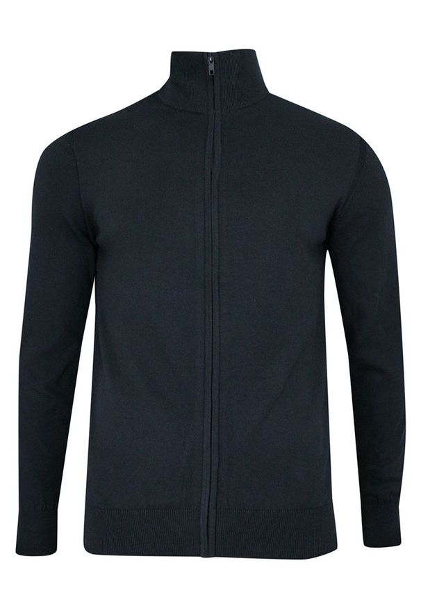 Niebieski sweter Just Yuppi ze stójką, na jesień, elegancki