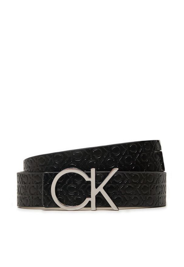 Calvin Klein Pasek Damski K60K612397 Czarny. Kolor: czarny. Materiał: skóra