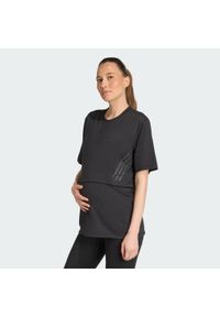 Adidas - Koszulka Maternity. Kolekcja: moda ciążowa. Kolor: wielokolorowy, czarny, szary