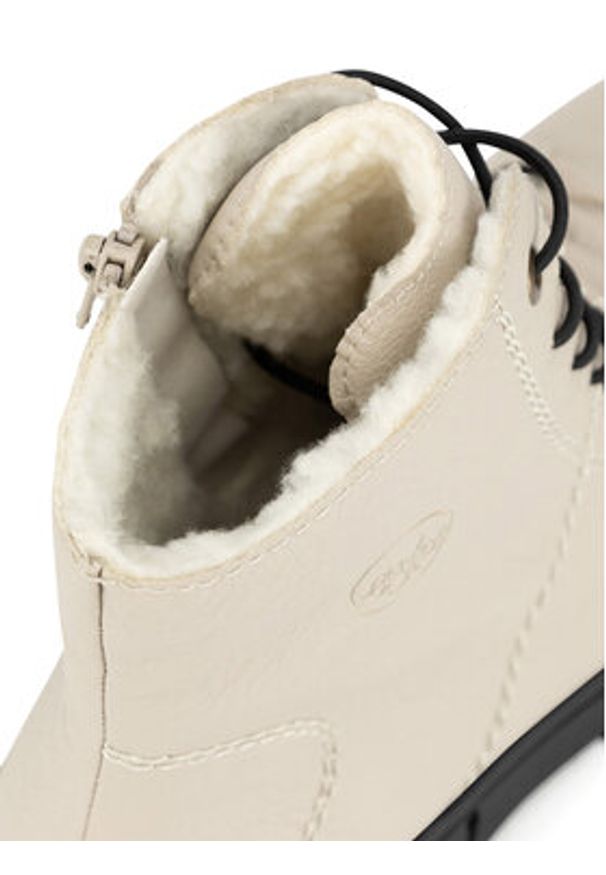 Rieker Trzewiki X3428-60 Beżowy. Kolor: beżowy. Materiał: materiał