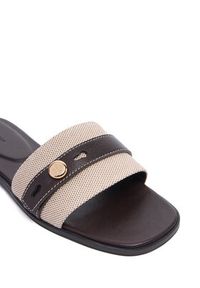 Tory Burch Klapki Romy Slide 183307 Brązowy. Kolor: brązowy. Materiał: skóra #4