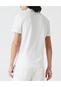 Lacoste - LACOSTE - Dwukolorowa koszulka polo z logo Slim Fit. Okazja: na co dzień. Typ kołnierza: polo. Kolor: biały. Wzór: aplikacja. Styl: retro, klasyczny, casual, elegancki #2