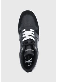 Calvin Klein Jeans Buty skórzane kolor czarny. Nosek buta: okrągły. Zapięcie: sznurówki. Kolor: czarny. Materiał: guma #5