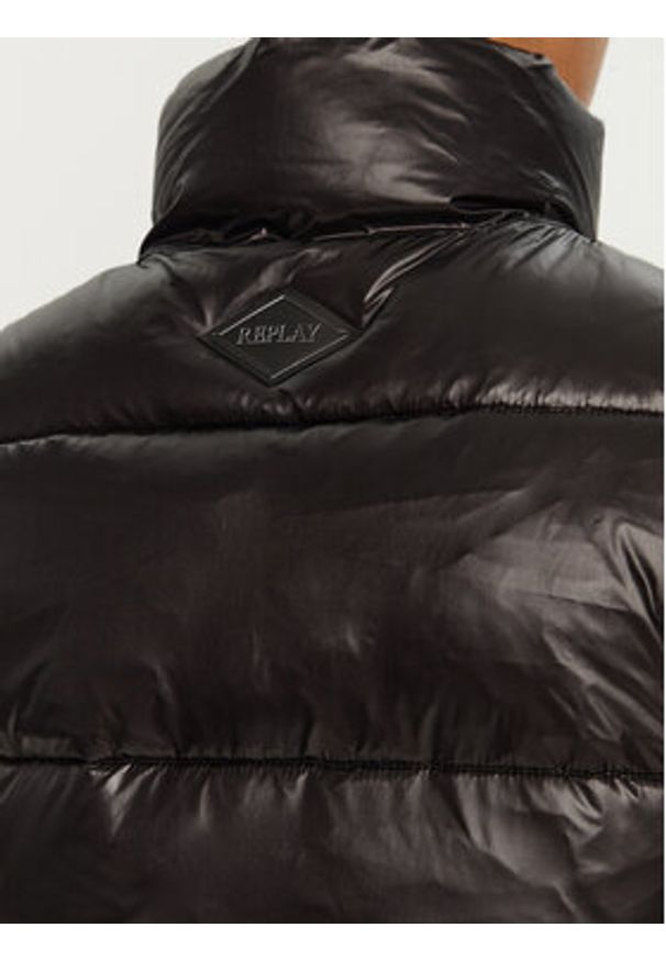 Replay - REPLAY Bezrękawnik W7856 .000.84988 Czarny Regular Fit. Kolor: czarny. Materiał: syntetyk. Długość rękawa: bez rękawów