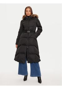 Guess Płaszcz zimowy New Olga W4BL41 WEX52 Czarny Regular Fit. Kolor: czarny. Materiał: syntetyk. Sezon: zima