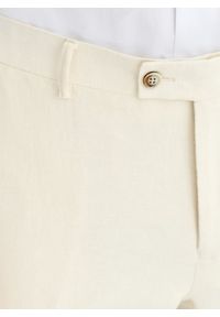 Pako Lorente - PAKO LORENTE - Beżowe spodnie ganiturowe z lnem. Kolor: beżowy. Materiał: len. Wzór: gładki. Sezon: wiosna, lato #7