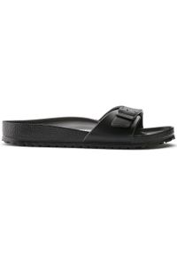 Klapki damskie Birkenstock Eva Madrid Black Eva. Zapięcie: bez zapięcia. Kolor: czarny. Materiał: syntetyk, materiał. Sport: turystyka piesza