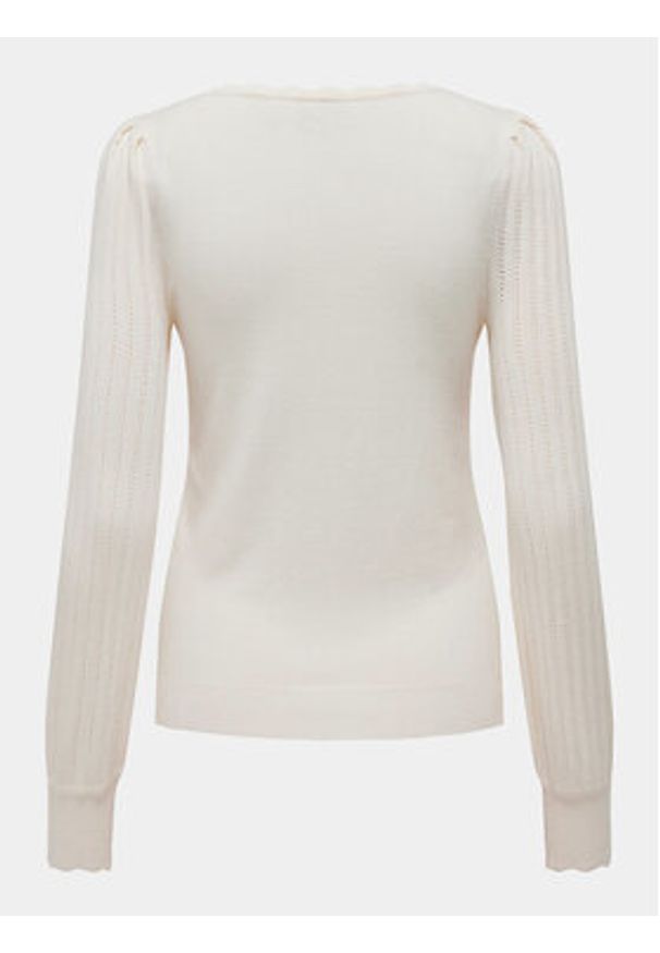 only - ONLY Sweter Meddi 15311544 Biały Regular Fit. Kolor: biały. Materiał: syntetyk