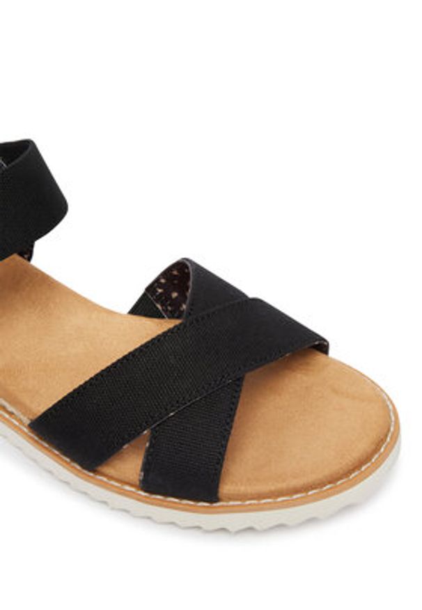 skechers - Skechers Sandały BOBS Desert Kiss - Golden Lily 114418/BLK Czarny. Kolor: czarny. Materiał: materiał